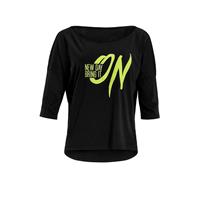 Winshape Shirt met 3/4-mouwen MCS001 ultralicht met neongele glitter-print