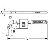 Kstools Gelenk-Hakenschlüssel mit Nase, 30-200 mm
