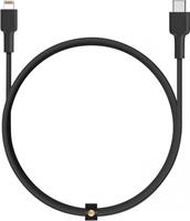 Apple Aukey USB-C naar Lightning kabel - Zwart - 1.2m