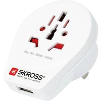 Skross 1500268 Reisstekker Country Adapter World to USA USB