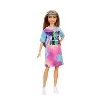 Barbie Fashion en Beauty  Fashionista Doll gekleurd jurkje