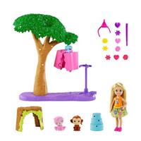 Mattel - Barbie - und Chelsea Dschungelabenteuer Pinataspaß-Spielset
