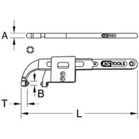 Kstools Gelenk-Hakenschlüssel mit Zapfen, 30-200mm