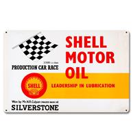 Fiftiesstore Shell Motor Oil Leadership Lubrication Metalen Bord 29 x 44,5 cm