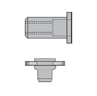 GESIPA 250x Blindnietmutter VA Flachrundkopf M 6 x 9 x 18,0 - 