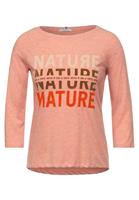 Cecil Shirt, Raglanärmel, Langarm, Fotoprint, für Damen, orange