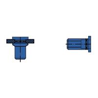 GESIPA Blindnietmutter PolyGrip Nietschaft d x l 7 x 13,5 mm M5 Stahl Flachrundkopf 500 Stück