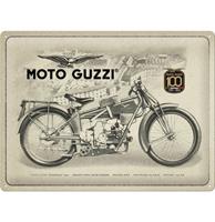Fiftiesstore Metalen Bord 30x40 Moto Guzzi Speciale Editie 100 Jaar Jubileum