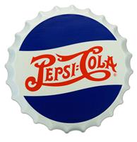 Fiftiesstore Tinnen Pepsi-Cola Flessendop Bord - 35 cm ø