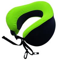 TravelSafe nekkussen 24 cm polyester/traagschuim zwart/groen