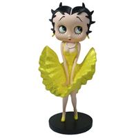 Fiftiesstore Betty Boop Cool Breeze - Geel Glitter Beeld 32cm