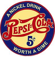 Fiftiesstore Pepsi-Cola Metalen Bord 60 cm