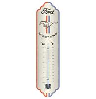 Fiftiesstore Thermometer 'Ford Mustang - Horse & Stripes Logo'
