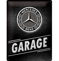 Fiftiesstore Mercedes-Benz Garage Metalen Bord - 30 x 40 cm