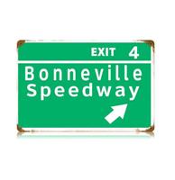 Fiftiesstore Bonneville Speedway Metalen Bord