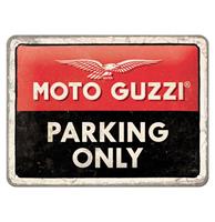 Fiftiesstore Metalen Bord 15 x 20 'Moto Guzzi - Parking Only'