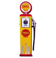 Fiftiesstore Shell 8 Ball Elektrische Benzinepomp Met Voet - Rood & Geel - Reproductie