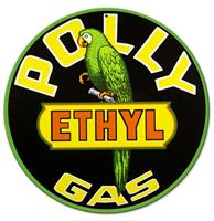 Fiftiesstore Polly Gas Ethyl Zwaar Metalen Bord - 36 cm ø