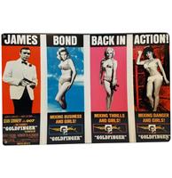 Fiftiesstore James Bond Goldfinger - Metalen Bord 29.5 x 44.5 cm