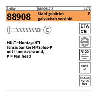 HECO SCHRAUBEN Schraubanker R 88908 MULTI-MONTI MMSplus-P 6 x 35/ 1 T30 Stahl gehärtet galvanisch verzinkt
