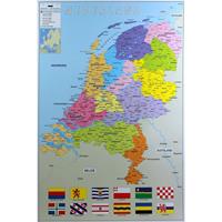 Poster Nederland Provincie Map Kaart 61 X 91 Cm - Aardrijkskunde/topografie Thema Posters - Wanddecoratie/muurdecoratie