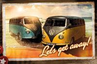 Expo XL VW Camper - Let's Get Away - poster (C-604)