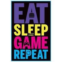 Pyramid Eat Sleep Game Repeat Gaming Poster 61x91,5cm