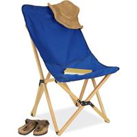 RELAXDAYS Liegestuhl Holz, klappbarer Butterfly Chair, HBT 93 x 52 x 72 cm, innen & außen, Campingstuhl mit Tasche, blau