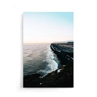 Walljar | Poster Zwart Zandstrand