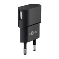 Goobay USB-A adapter - USB-A oplader - CEE 7/16 - USB-A adapter - 1 poorts - 1000mA - 5W - zwart