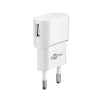 Goobay USB-A adapter - USB-A oplader - CEE 7/16 - USB-A adapter - 1 poorts - 1000mA - 5W - wit
