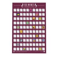 generiek Gift Republic Kraskaart - 100 Wijnen