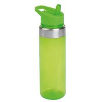 Groen/transparant drinkfles/waterfles 650 ml -