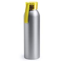 Merkloos Aluminium drinkfles/waterfles met gele dop 650 ml -
