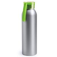 Aluminium drinkfles/waterfles met groene dop 650 ml -