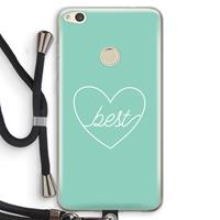 CaseCompany Best heart pastel: Huawei Ascend P8 Lite (2017) Transparant Hoesje met koord