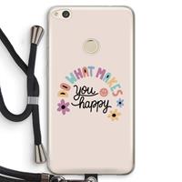 CaseCompany Happy days: Huawei Ascend P8 Lite (2017) Transparant Hoesje met koord