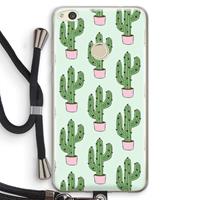 CaseCompany Cactus Lover: Huawei Ascend P8 Lite (2017) Transparant Hoesje met koord