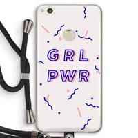 CaseCompany GRL PWR: Huawei Ascend P8 Lite (2017) Transparant Hoesje met koord