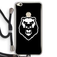 CaseCompany Angry Bear (black): Huawei Ascend P8 Lite (2017) Transparant Hoesje met koord