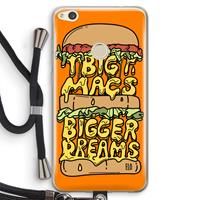 CaseCompany Big Macs Bigger Dreams: Huawei Ascend P8 Lite (2017) Transparant Hoesje met koord