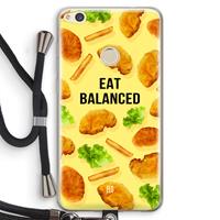 CaseCompany Eat Balanced: Huawei Ascend P8 Lite (2017) Transparant Hoesje met koord