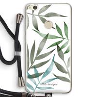 CaseCompany Tropical watercolor leaves: Huawei Ascend P8 Lite (2017) Transparant Hoesje met koord