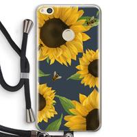 CaseCompany Sunflower and bees: Huawei Ascend P8 Lite (2017) Transparant Hoesje met koord