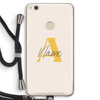 CaseCompany Amber Script: Huawei Ascend P8 Lite (2017) Transparant Hoesje met koord