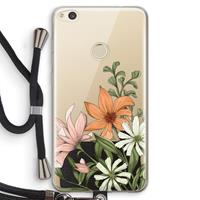 CaseCompany Floral bouquet: Huawei Ascend P8 Lite (2017) Transparant Hoesje met koord