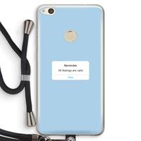 CaseCompany Reminder: Huawei Ascend P8 Lite (2017) Transparant Hoesje met koord