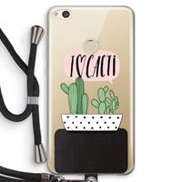 CaseCompany I love cacti: Huawei Ascend P8 Lite (2017) Transparant Hoesje met koord