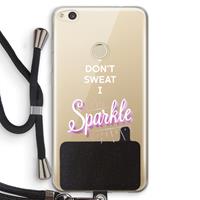 CaseCompany Sparkle quote: Huawei Ascend P8 Lite (2017) Transparant Hoesje met koord