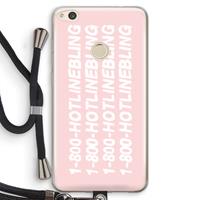 CaseCompany Hotline bling pink: Huawei Ascend P8 Lite (2017) Transparant Hoesje met koord